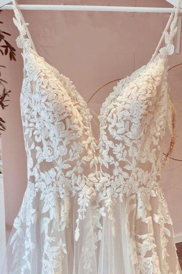 Simple wedding dresses A line | Wedding dresses with lace_3