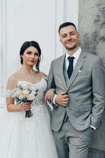 Cheap Wedding Dresses A Line Lace Wedding Dresses Made of Tulle_7