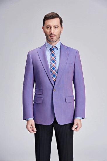 Purple Purple Tuxedo Wedding Jacket |  Three Flap Pockets New Mens Blazer