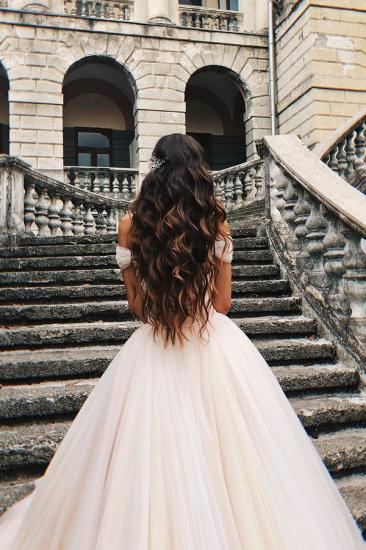 Elegant A-Line Card-Shoulder Heart-Neck Wedding Dresses | Cheap A-Line Wedding Dresses_2