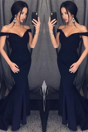 Off The Shoulder Mermaid Sexy Formal Dresses Sleeveless Cheap Evening Gown_2