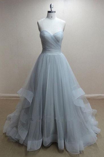 Sweetheart Organza Ball Gown Evening Dresses Sweep Train Ruffles New Popular Prom Gowns