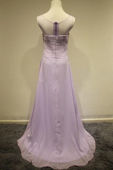 Attractive Crystal Stunning Long Evening Dresses Zipper Tieded Sweep Train Prom Gowns_2