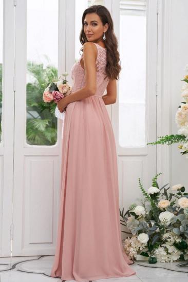 Beautiful Long Dusky Pink Lace Evening Dress | Lace Sleeveless Prom Dress_3