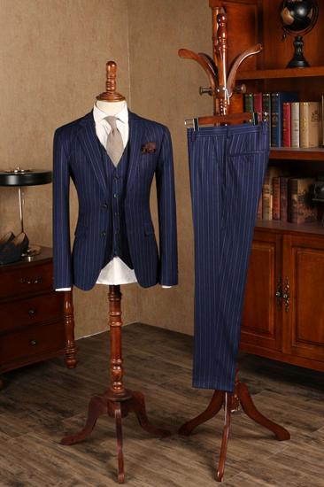 Baird Gorgeous Blue Stripes 3-Pack Slim Fit Mens_1