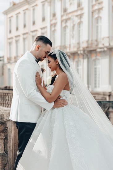 Princess Wedding Dresses Glitter Wedding Dresses with Lace_7