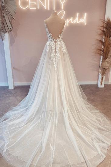Gorgeous lace wedding dresses | A line wedding dresses cheap_2