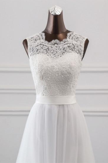 Bradyonlinewholesale Elegant Tullace Jewel Sleeveless White Wedding Dresses with Appliques Online_4