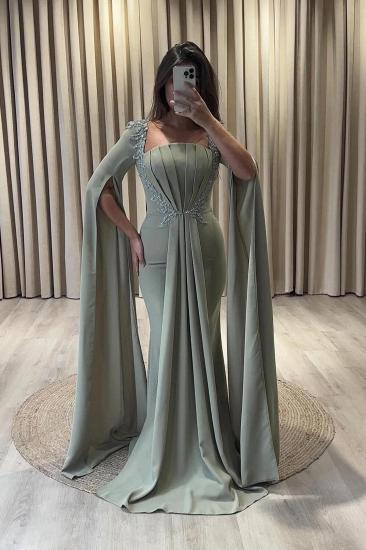 Designer Evening Dresses Long Chiffon Green Prom Dresses Online_2