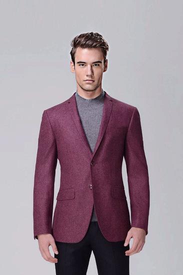Fashionable red and purple business casual thick suit jacket_1