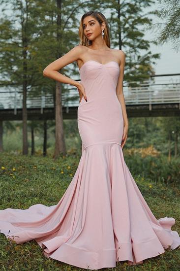 Simple Evening Dress Long Fishtail Pink | Online Evening Dress_3
