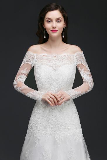 AMELIE | A-line Off-The-Shoulder Tulle Glamorous Wedding Dresses with Lace_3