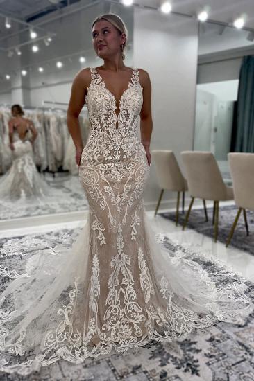 Modern Wedding Dresses Mermaid Lace Wedding Dresses Backless Cheap