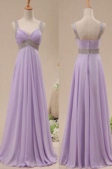 Crystal Lavender Chiffon Popular Long Prom Dress With Beadings_1