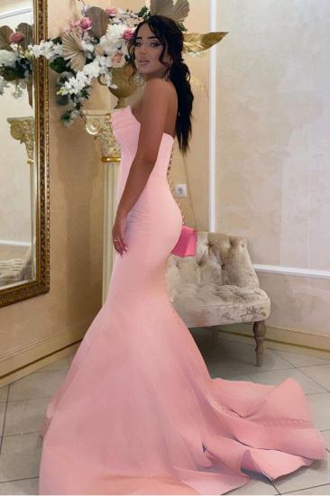 Elegant Simple long pink prom dress evening dresses_2