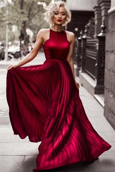 Sexy Sleeveless Burgundy Evening Dresses Cheap Online | Ruffles Elegant Formal Dresses