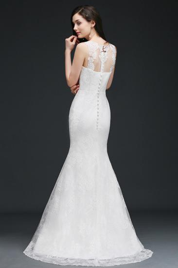 AMELIA | Mermaid Sweep Train Lace New Arrival Wedding Dresses with Buttons_3