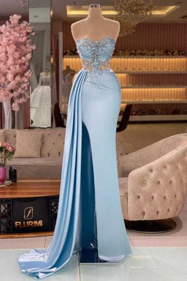 Long Blue Evening Dresses Cheap | Glitter prom dresses_1