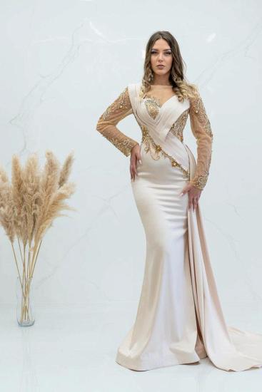 Elegant evening dresses long glitter | prom dresses with sleeves_1