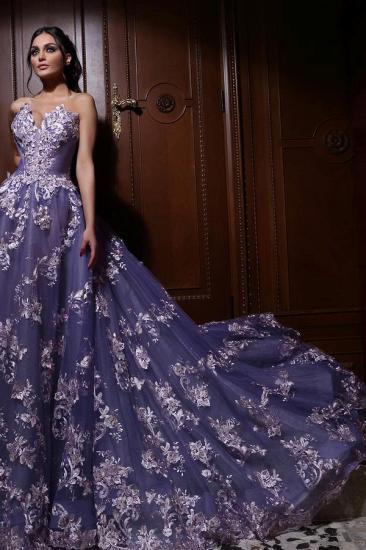 Stunning Sweetheart Sleeveless Evening Maxi Gown Floral  Pattern Aline Party Dress_2