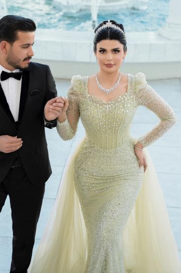 Modern Evening Dresses Long With Sleeves Prom Dresses Glitter_9