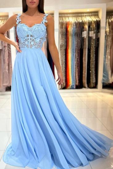 Simple evening dresses blue | Long Prom Dresses Cheap_9