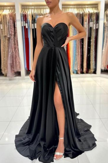 Simple evening dresses black | Long Prom Dresses Cheap_2