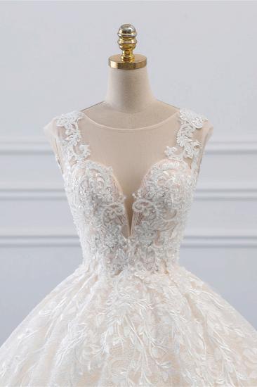 Bradyonlinewholesale Exquisite Jewel Sleelveless Lace Wedding Dress Ball Gown appliques Bridal Gowns Online_4
