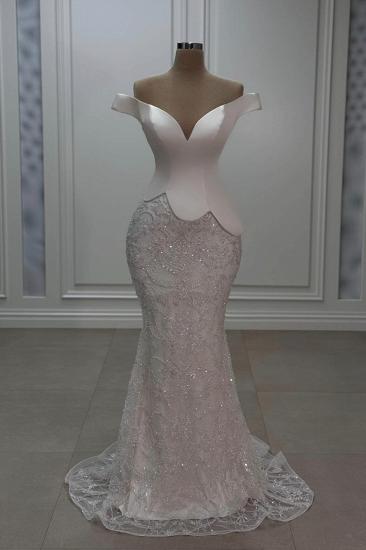 Elegant Prom Dresses Long White Evening Dresses with Lace