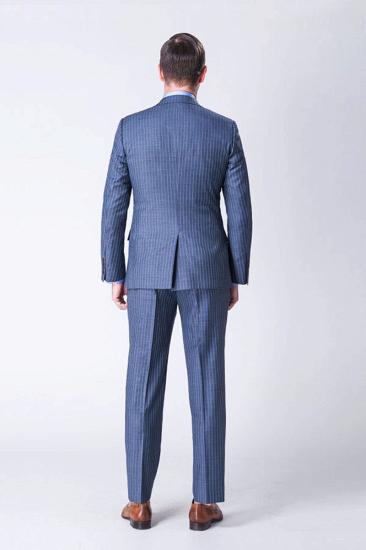 Amari Modern Stripes Custom Two Piece Blue Mens Suit_3