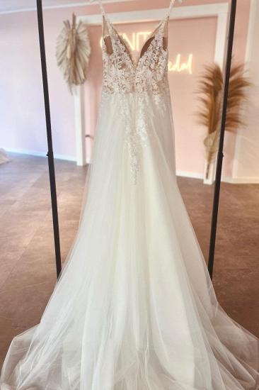 Elegant wedding dresses A line | Wedding dresses with lace_2