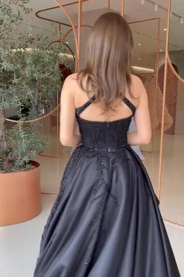 Sexy Halter Black  Hi-Lo Evening Gown  Backless Party Dress_4