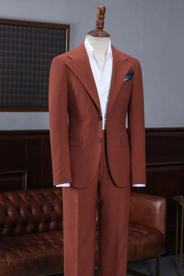 Arno Sleek Red Notched Lapel 2 Button Slim Fit Suit_1