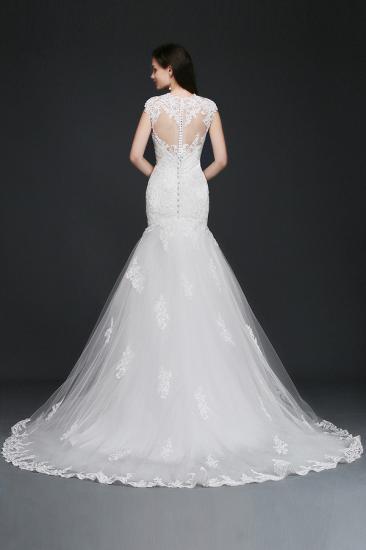 AMYA | Mermaid Jewel Elegant Wedding Dress With Lace_5