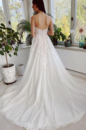Beautiful Wedding Dresses A Line Lace | Wedding Dresses Cream Cheap_2