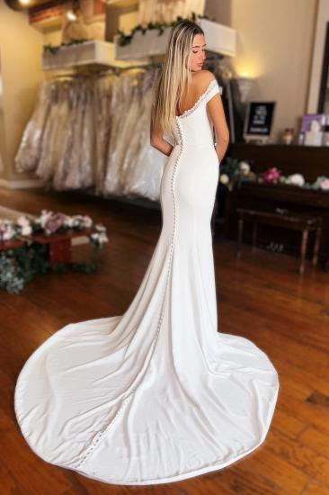 Designer Wedding Dresses Mermaid Chiffon Wedding Dress Simple_2