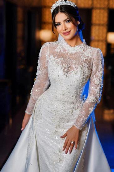 Gorgeous Wedding Dresses With Sleeves | Wedding dresses A line lace_6