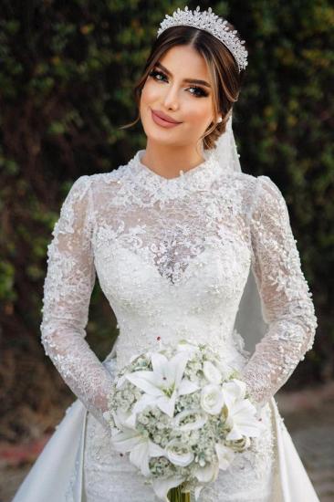 Gorgeous Wedding Dresses With Sleeves | Wedding dresses A line lace_3
