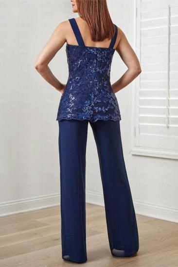 Chiffon Mother of the Bride Pantsuit Formal Pantsuits Long with Jacket_4