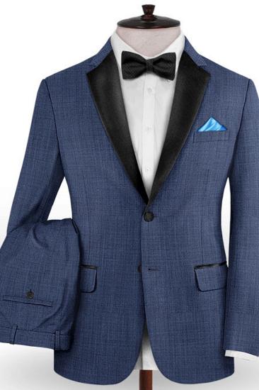Trendy Blue Tailored Mens Suits | Latest Two Business Tuxedos_2