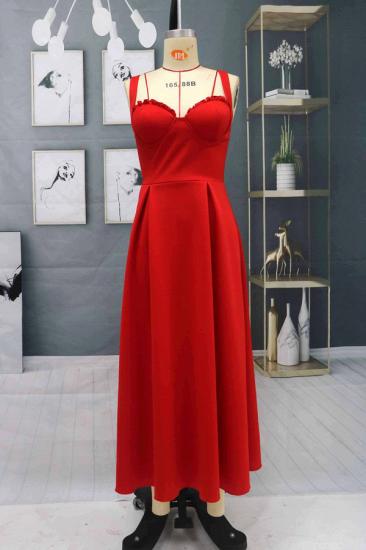 Charming Sleveless Red Homecoming Dress Sweetheart Evening Party Dress_2