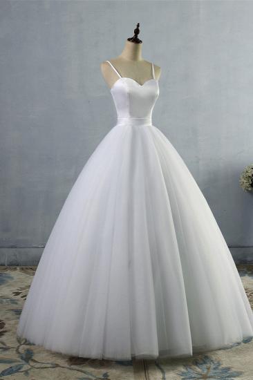 Bradyonlinewholesale Glamorous Spaghetti Straps Sweetheart Wedding Dresses White Sleeveless Bridal Gowns Online_3