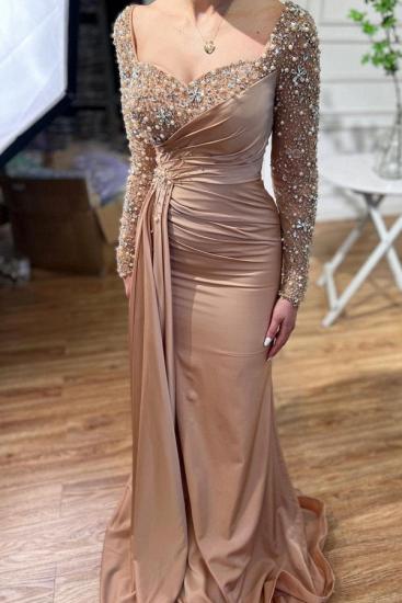 Beautiful evening dresses with sleeves | Long Prom Dresses Cheap_1
