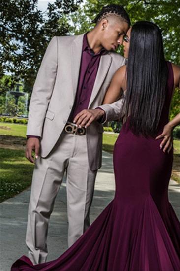 Custom Silver Two Piece Prom Costume | Handsome Slim Fit Men Suits Online_1