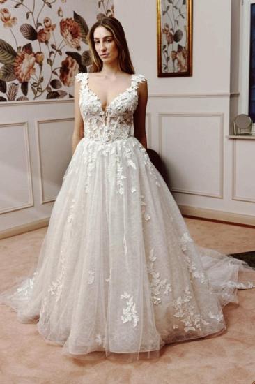 Beautiful A-line Wedding Dresses Lace Tulle Online_2