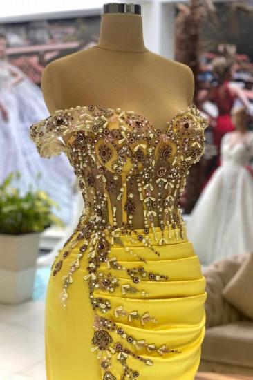 Elegant Evening Dresses Long Gold | Glitter prom dresses_2