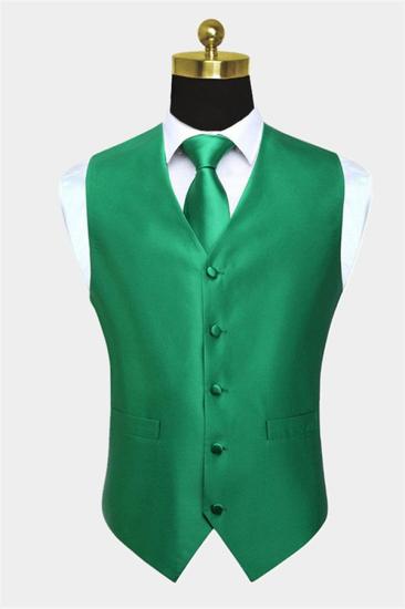 Silk Emerald Green Tank Top and Tie Set