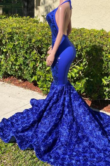 Royal Blue Prom Dresses Long Glitter | Evening dress V neckline_2