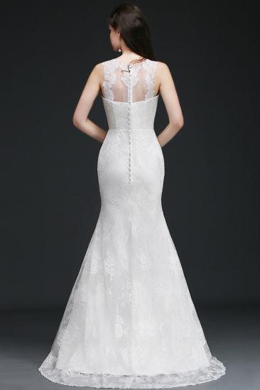 AMELIA | Mermaid Sweep Train Lace New Arrival Wedding Dresses with Buttons_2