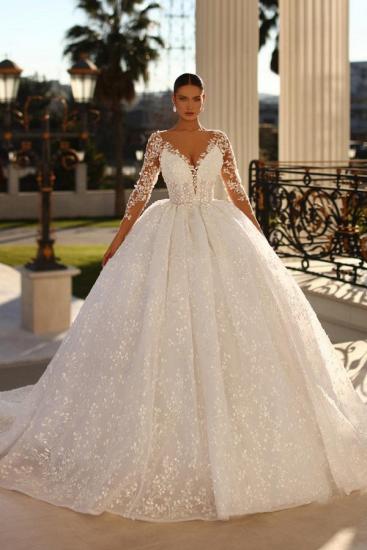 Princess Wedding Dresses Lace | Wedding dresses with sleeves_1